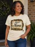 Sassy Frass Blessed Nana Leopard Front Print Bright - Adult & Kids T-Shirts, Sweatshirts & Hoodies apparel design preview 1