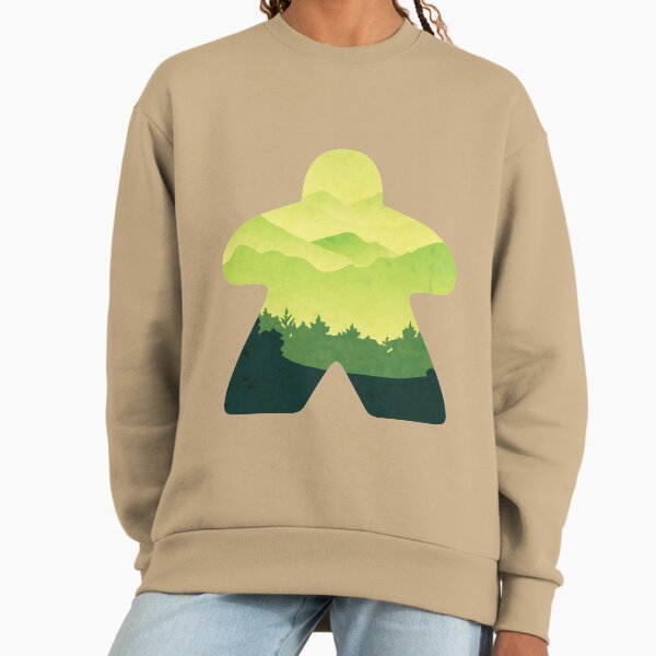 Green Hillside Scape Meeple Board Game Adventure - Adult & Kids T-Shirts, Sweatshirts & Hoodies apparel design preview 1