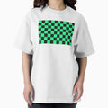 Fluorescent green checkerboard pattern on a black - Adult & Kids T-Shirts, Sweatshirts & Hoodies apparel design preview 1