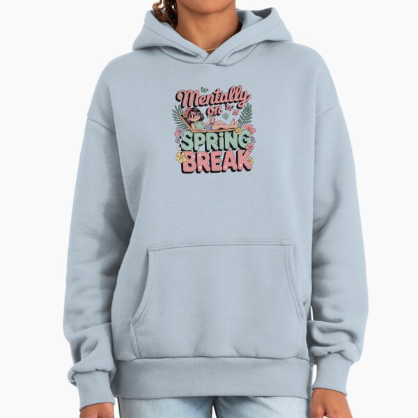 Mentally On Spring Break Vibes Cute Illustration - Adult & Kids T-Shirts, Sweatshirts & Hoodies apparel design preview 1