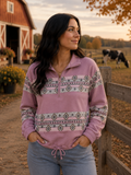 SALE Simply Southern Quarter Zip Stripe Aztec Jacket - Adult & Kids T-Shirts, Sweatshirts & Hoodies apparel design preview 1