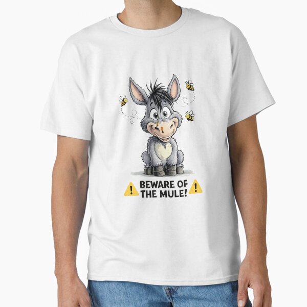 Beware of the Mule Funny Donkey Warning Design - Adult & Kids T-Shirts, Sweatshirts & Hoodies apparel design preview 1