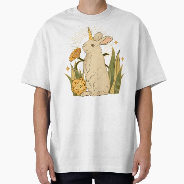 ALMIRAJ DND DICE: Cute Rabbit D20 - Adult & Kids T-Shirts, Sweatshirts & Hoodies apparel design preview 1