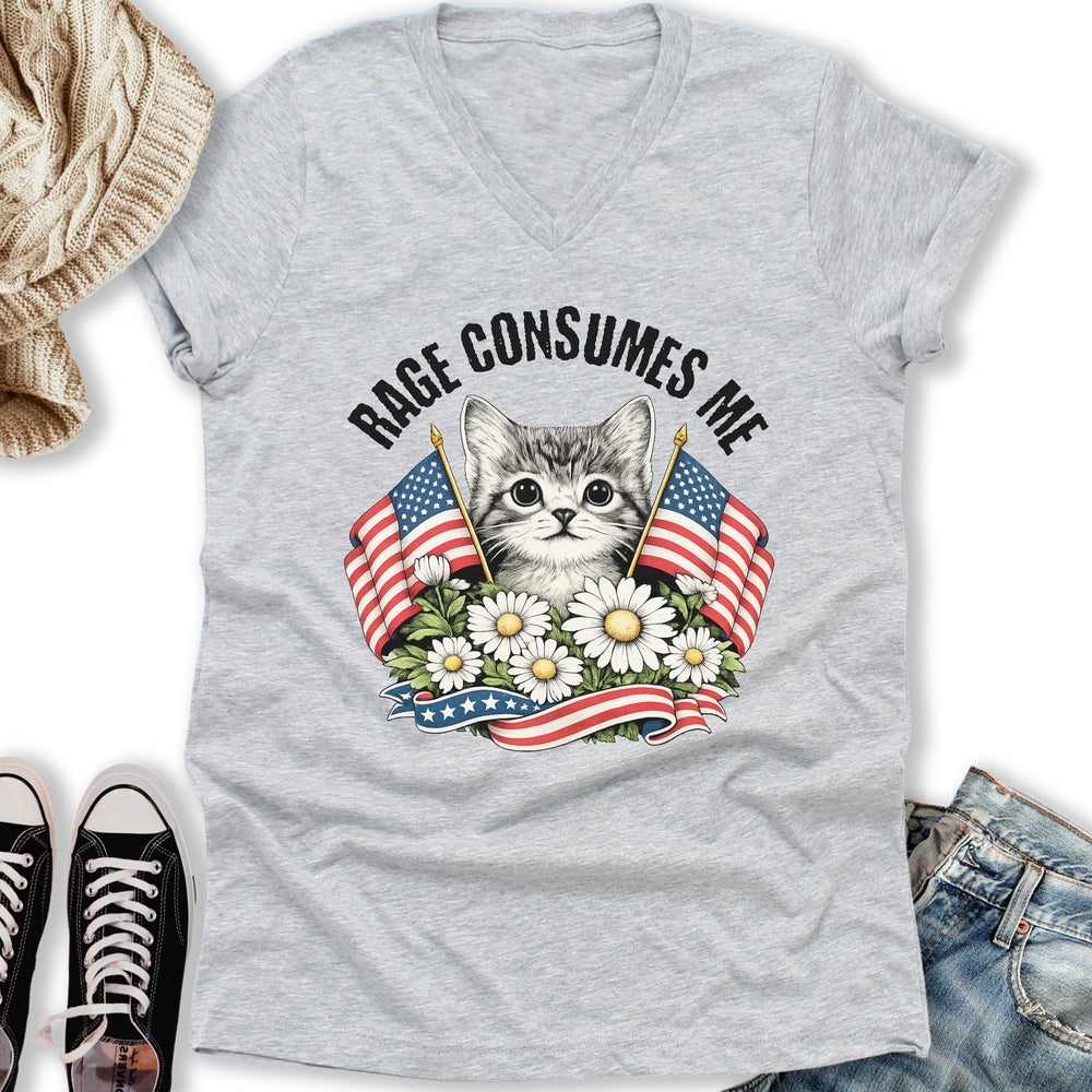 Rage Consumes Me II V-Neck - Adult & Kids T-Shirts, Sweatshirts & Hoodies apparel design preview 2