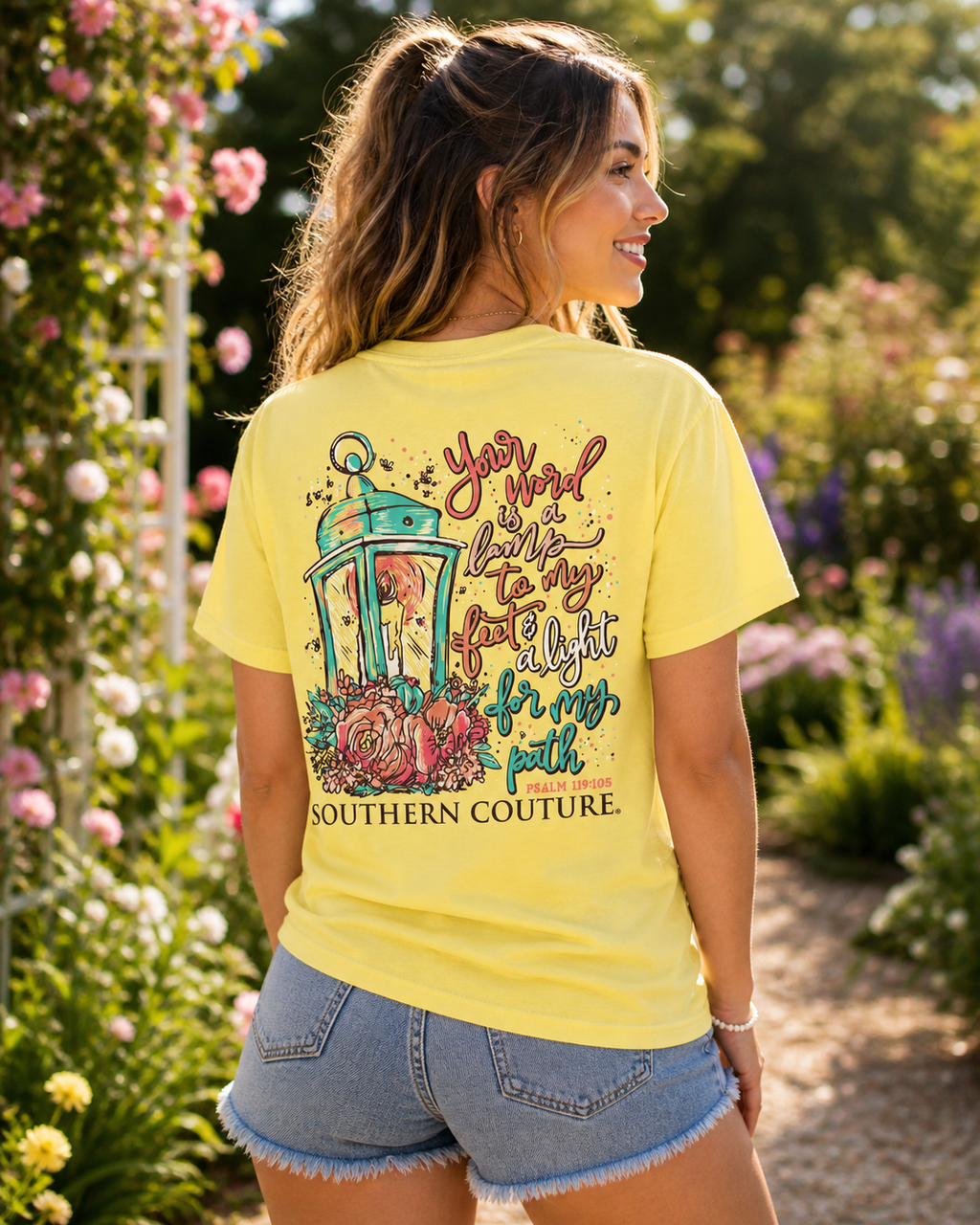 Southern Couture Classic Lamp Unto My Feet Faith - Adult & Kids T-Shirts, Sweatshirts & Hoodies apparel design preview 1