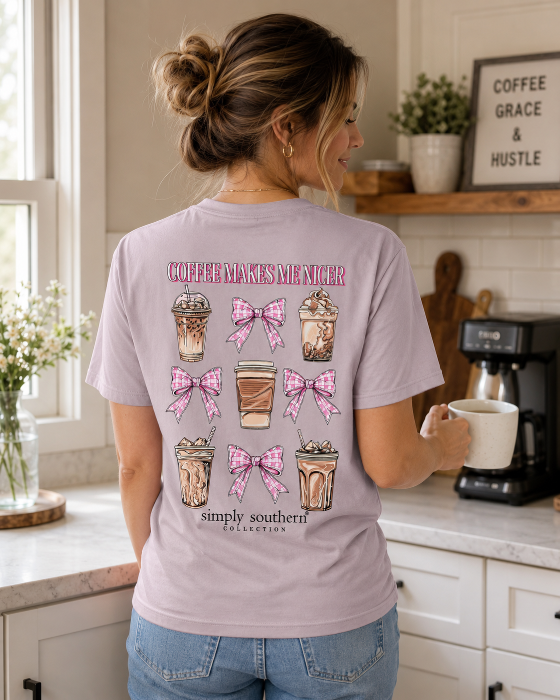 Simply Southern Coffee Nicer Driftwood - Adult & Kids T-Shirts, Sweatshirts & Hoodies apparel design preview 1