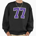 Seventy-Seven Purple Jersey Number Sports 77 - Adult & Kids T-Shirts, Sweatshirts & Hoodies apparel design preview 1