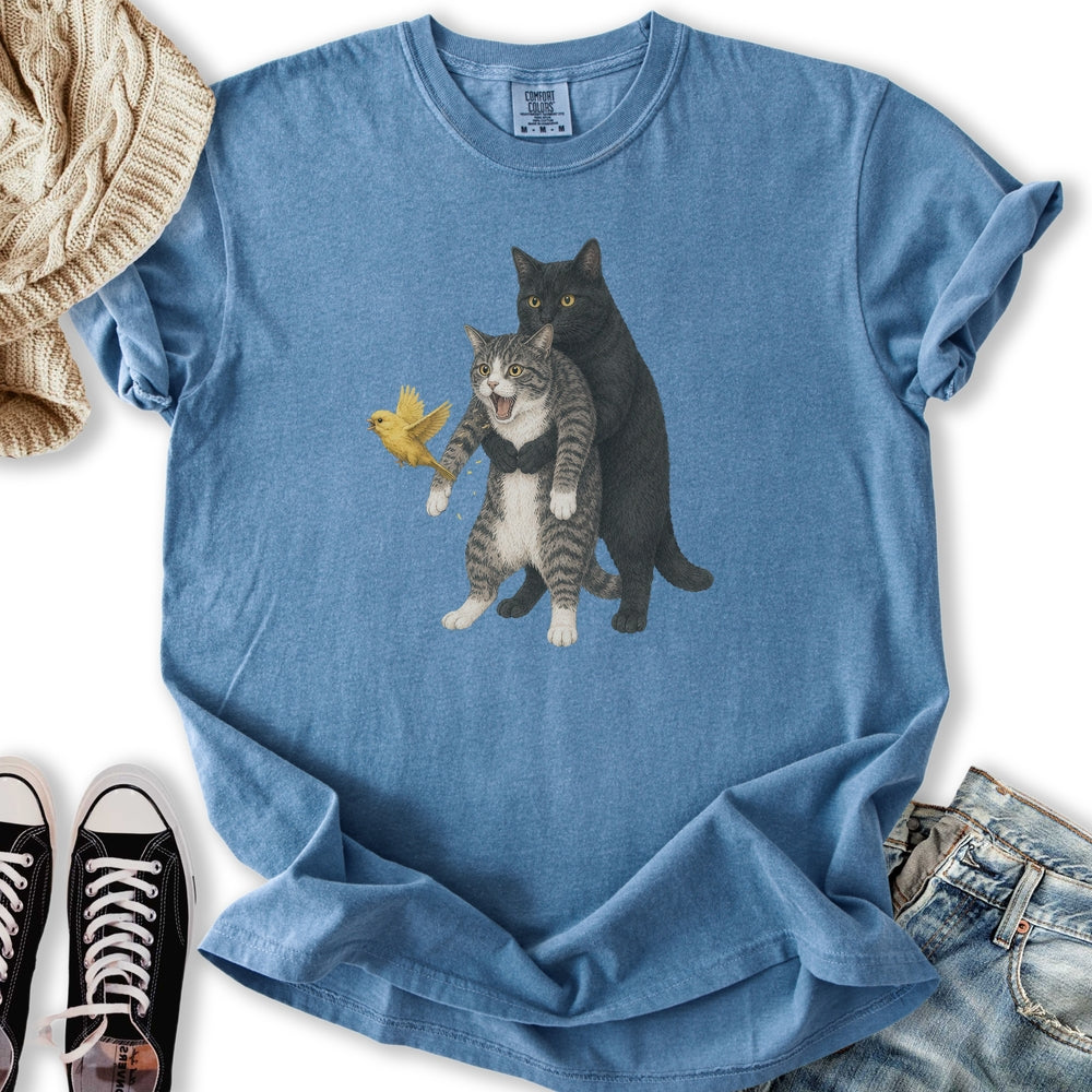 Cat Heimlich Maneuver II - Adult & Kids T-Shirts, Sweatshirts & Hoodies apparel design preview 2