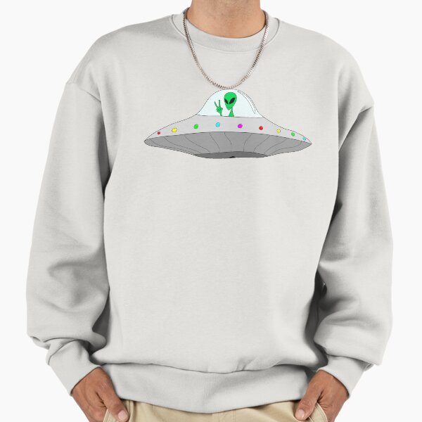 Flying saucer peace alien - Adult & Kids T-Shirts, Sweatshirts & Hoodies apparel design preview 1