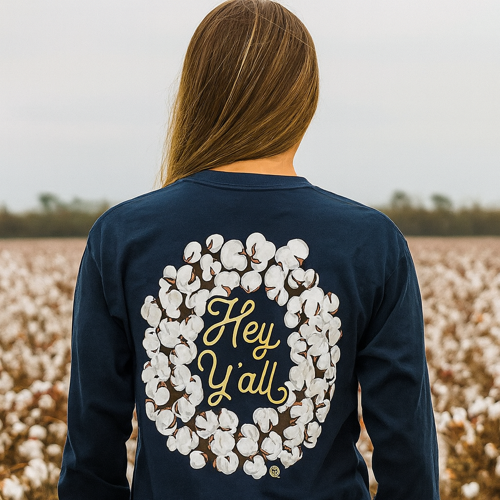 Girlie Girl Originals Preppy Hey Y'all Cotton - Adult & Kids T-Shirts, Sweatshirts & Hoodies apparel design preview 1
