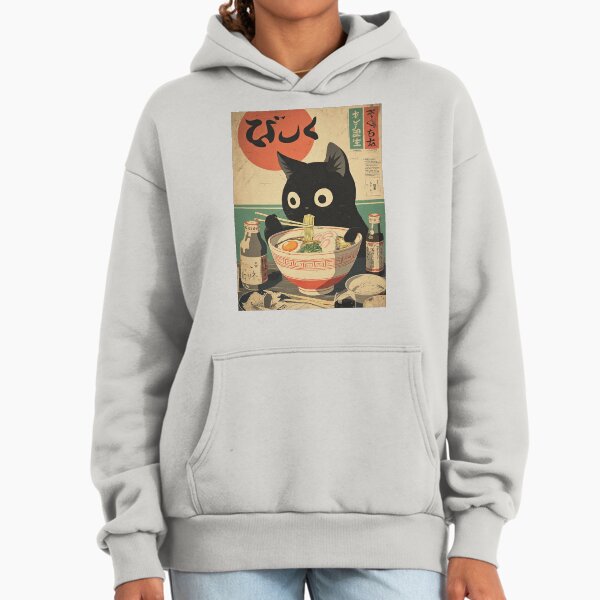 Kawaii Kuro Neko Ramen Run - Adult & Kids T-Shirts, Sweatshirts & Hoodies apparel design preview 1