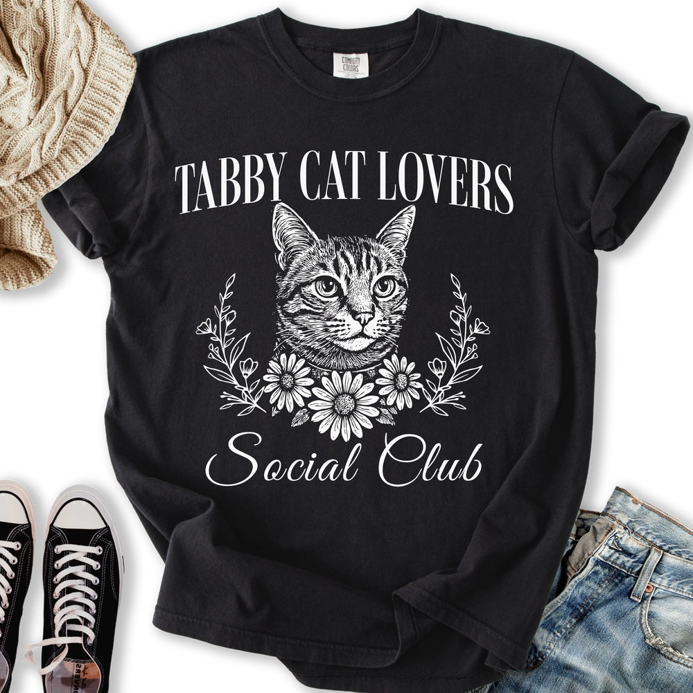 Tabby Cat Social Club - Adult & Kids T-Shirts, Sweatshirts & Hoodies apparel design preview 1