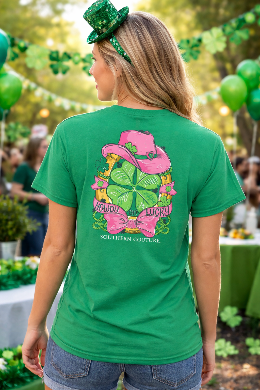 Southern Couture Classic Howdy Go Lucky Irish - Adult & Kids T-Shirts, Sweatshirts & Hoodies apparel design preview 1