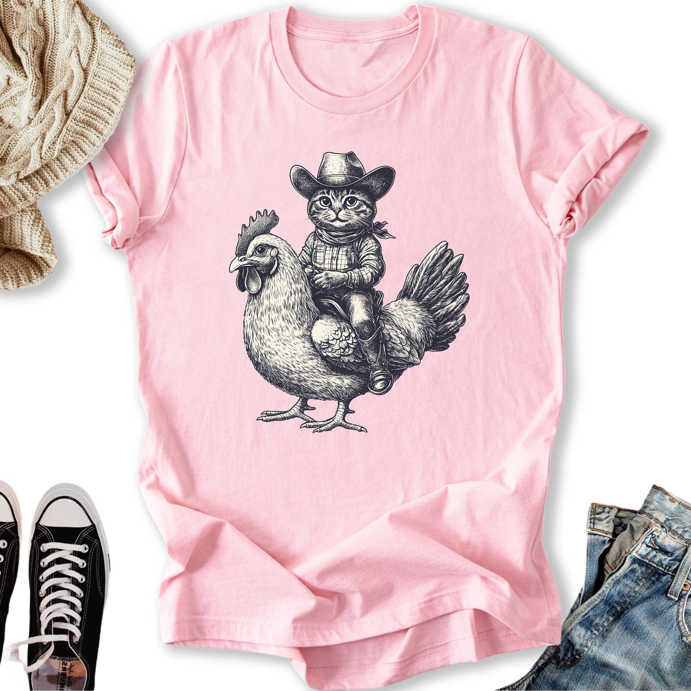 Cat Chicken - Adult & Kids T-Shirts, Sweatshirts & Hoodies apparel design preview 1