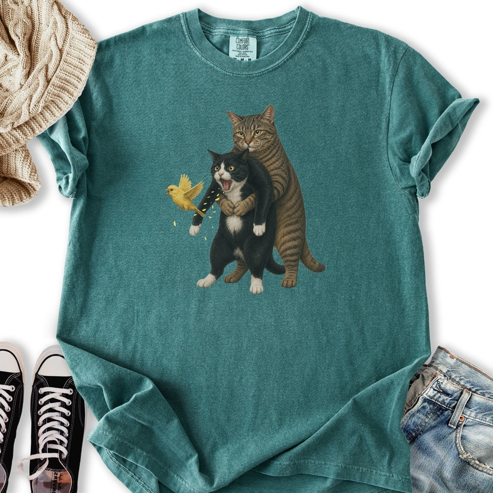 Cat Heimlich Maneuver - Adult & Kids T-Shirts, Sweatshirts & Hoodies apparel design preview 2