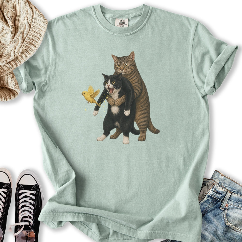 Cat Heimlich Maneuver - Adult & Kids T-Shirts, Sweatshirts & Hoodies apparel design preview 1