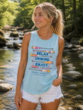Simply Southern Preppy Relax Paddles Tank Top - Adult & Kids T-Shirts, Sweatshirts & Hoodies apparel design preview 1