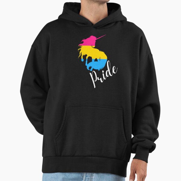LGBTQ Pride, Unicorn in Pansexual Flag Colors - Adult & Kids T-Shirts, Sweatshirts & Hoodies apparel design preview 1