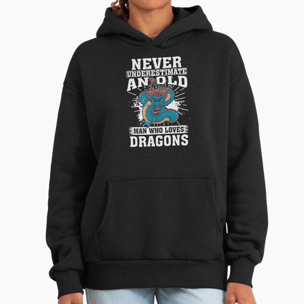 Never Underestimate An Old Man Who Loves Dragons - Adult & Kids T-Shirts, Sweatshirts & Hoodies apparel design preview 1