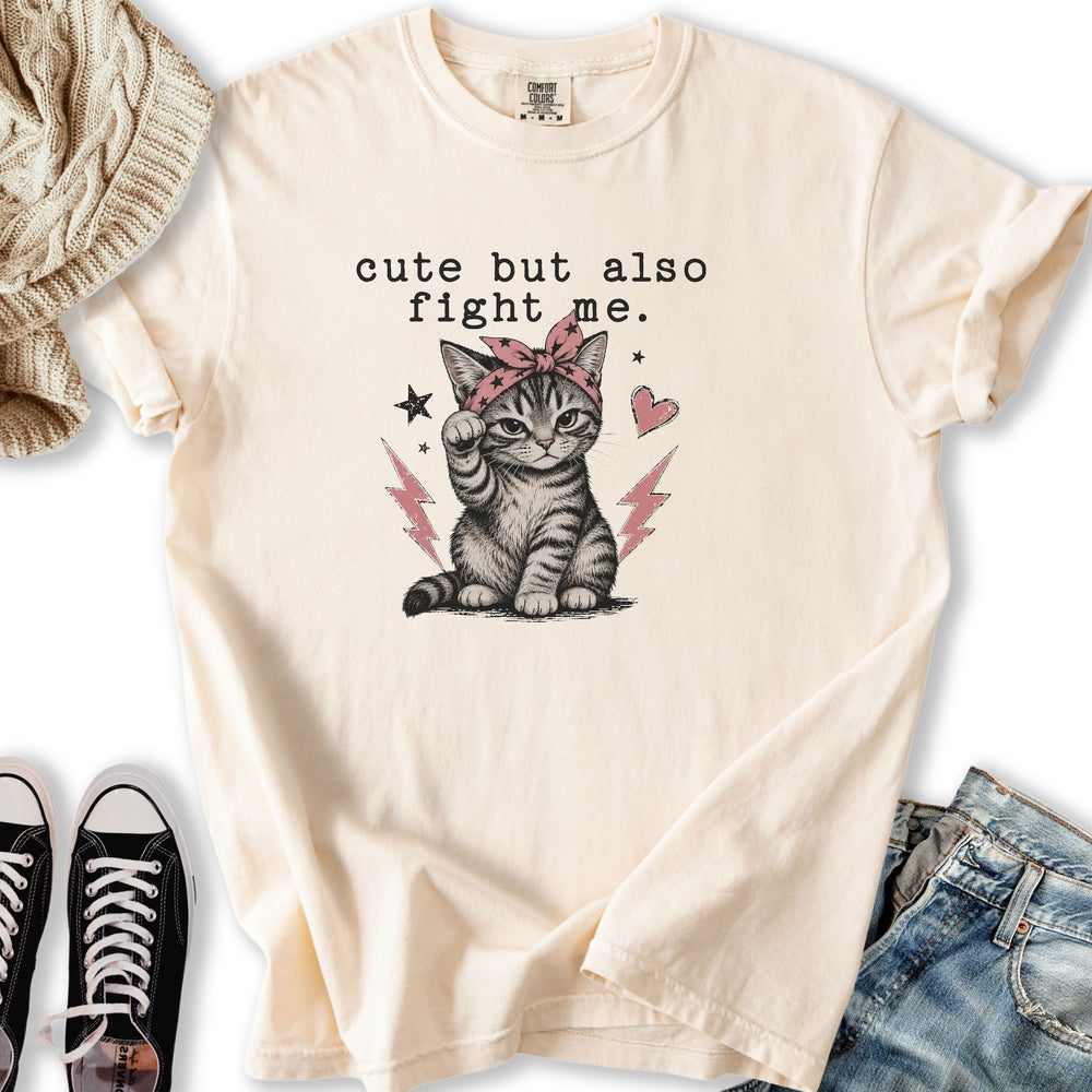 Cute But Fight Me - Adult & Kids T-Shirts, Sweatshirts & Hoodies apparel design preview 1