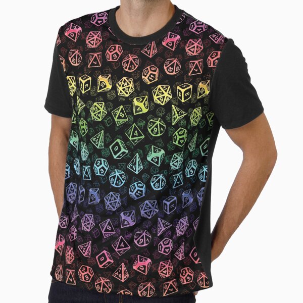D20 Dice Set Pattern (Rainbow) Graphic - Adult & Kids T-Shirts, Sweatshirts & Hoodies apparel design preview 1