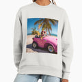 Barbiecore Daschund in a Car with Sunglasses - Adult & Kids T-Shirts, Sweatshirts & Hoodies apparel design preview 1