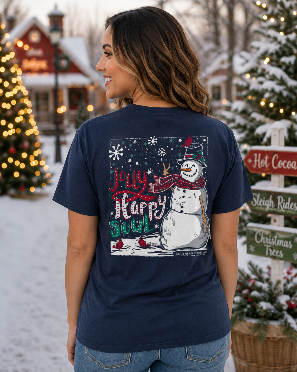 Southern Couture Classic Jolly Happy Soul Holiday - Adult & Kids T-Shirts, Sweatshirts & Hoodies apparel design preview 1