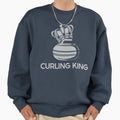 Curling King Monotone - Adult & Kids T-Shirts, Sweatshirts & Hoodies apparel design preview 1