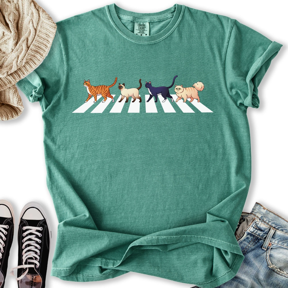 Abbey Road Cats - Adult & Kids T-Shirts, Sweatshirts & Hoodies apparel design preview 2