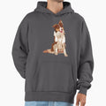 Brown Border Collie Happy Dog - Adult & Kids T-Shirts, Sweatshirts & Hoodies apparel design preview 1