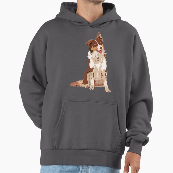 Brown Border Collie Happy Dog - Adult & Kids T-Shirts, Sweatshirts & Hoodies apparel design preview 1