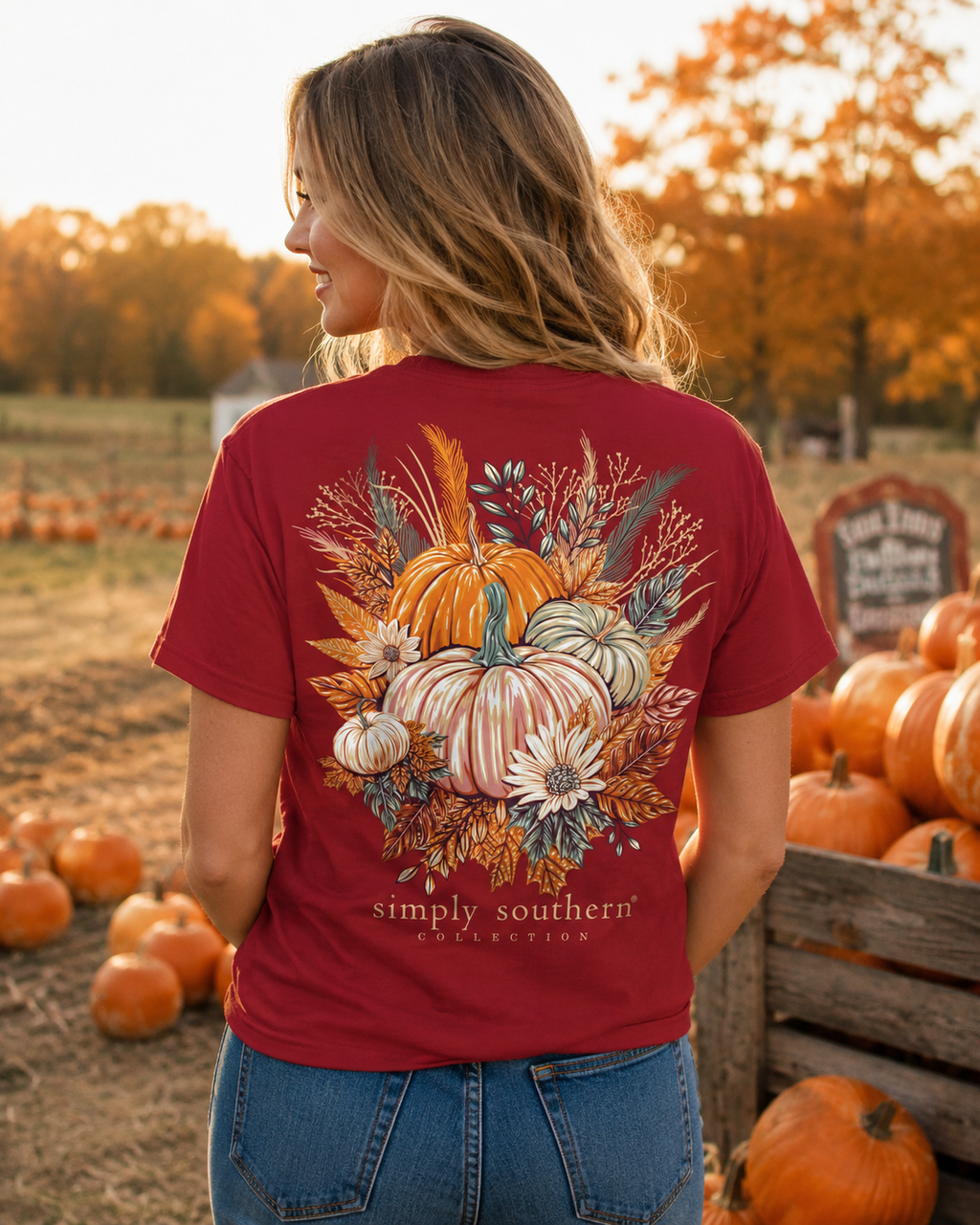 Simply Southern Harvest Pumpkins Fall - Adult & Kids T-Shirts, Sweatshirts & Hoodies apparel design preview 1