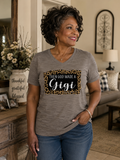 Sassy Frass God Made A Gigi Canvas V-neck - Adult & Kids T-Shirts, Sweatshirts & Hoodies apparel design preview 1