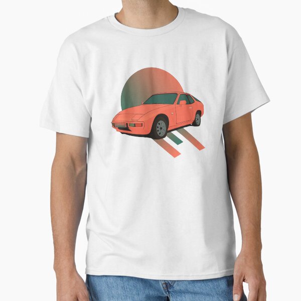 Retro Wave Car Porsche 924 - Adult & Kids T-Shirts, Sweatshirts & Hoodies apparel design preview 1