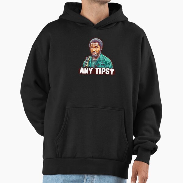 "Any tips?" Kirk Lazarus quote RDJ - Adult & Kids T-Shirts, Sweatshirts & Hoodies apparel design preview 1