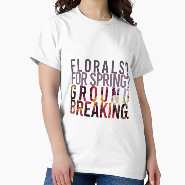 "Florals? For Spring? Groundbreaking." Devil Wears - Adult & Kids T-Shirts, Sweatshirts & Hoodies apparel design preview 1