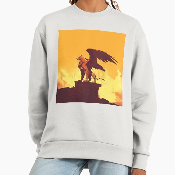 Majestic Gryphon Guardian On Stone Cliff - Adult & Kids T-Shirts, Sweatshirts & Hoodies apparel design preview 1