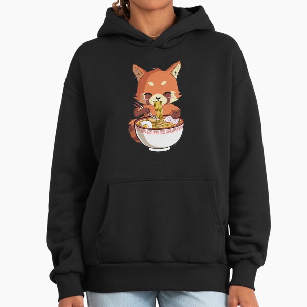 Kawaii Red Panda Eating Japanese Ramen - Adult & Kids T-Shirts, Sweatshirts & Hoodies apparel design preview 1