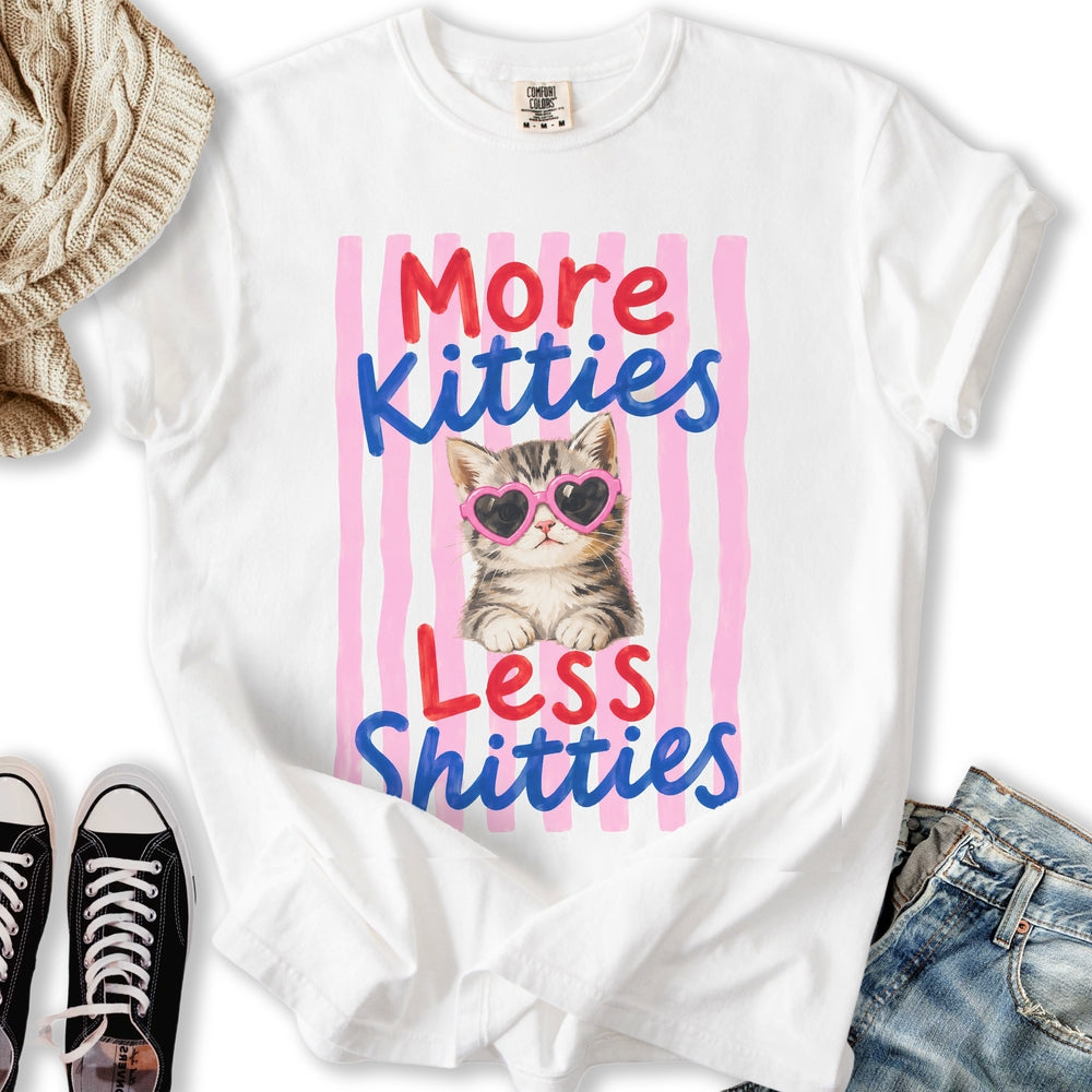 More Kitties Less Shitties - Adult & Kids T-Shirts, Sweatshirts & Hoodies apparel design preview 1