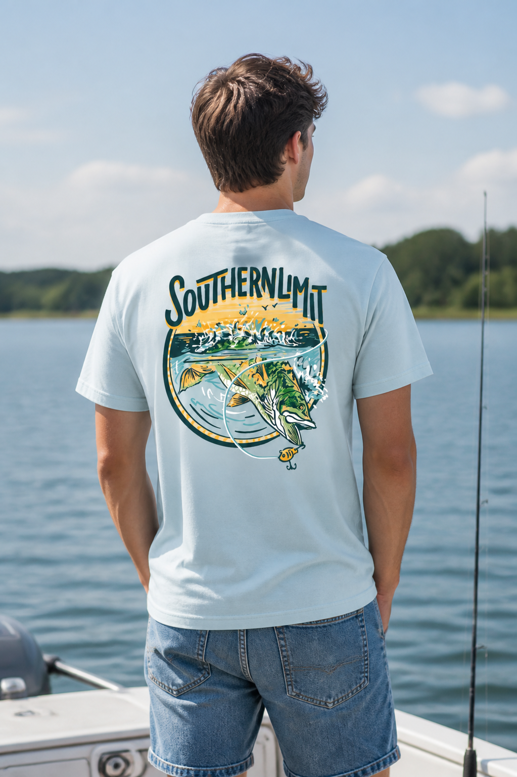Southern Limit Jumping Bass - Adult & Kids T-Shirts, Sweatshirts & Hoodies apparel design preview 1