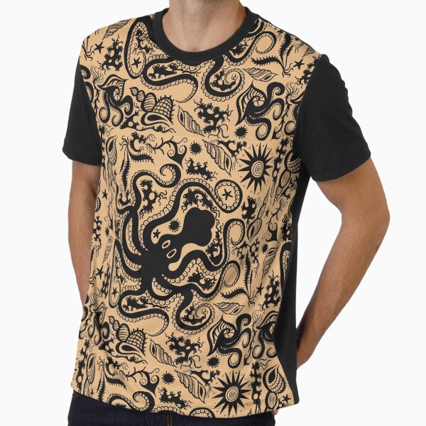 Minoan Marine Style Pottery Pattern Graphic - Adult & Kids T-Shirts, Sweatshirts & Hoodies apparel design preview 1