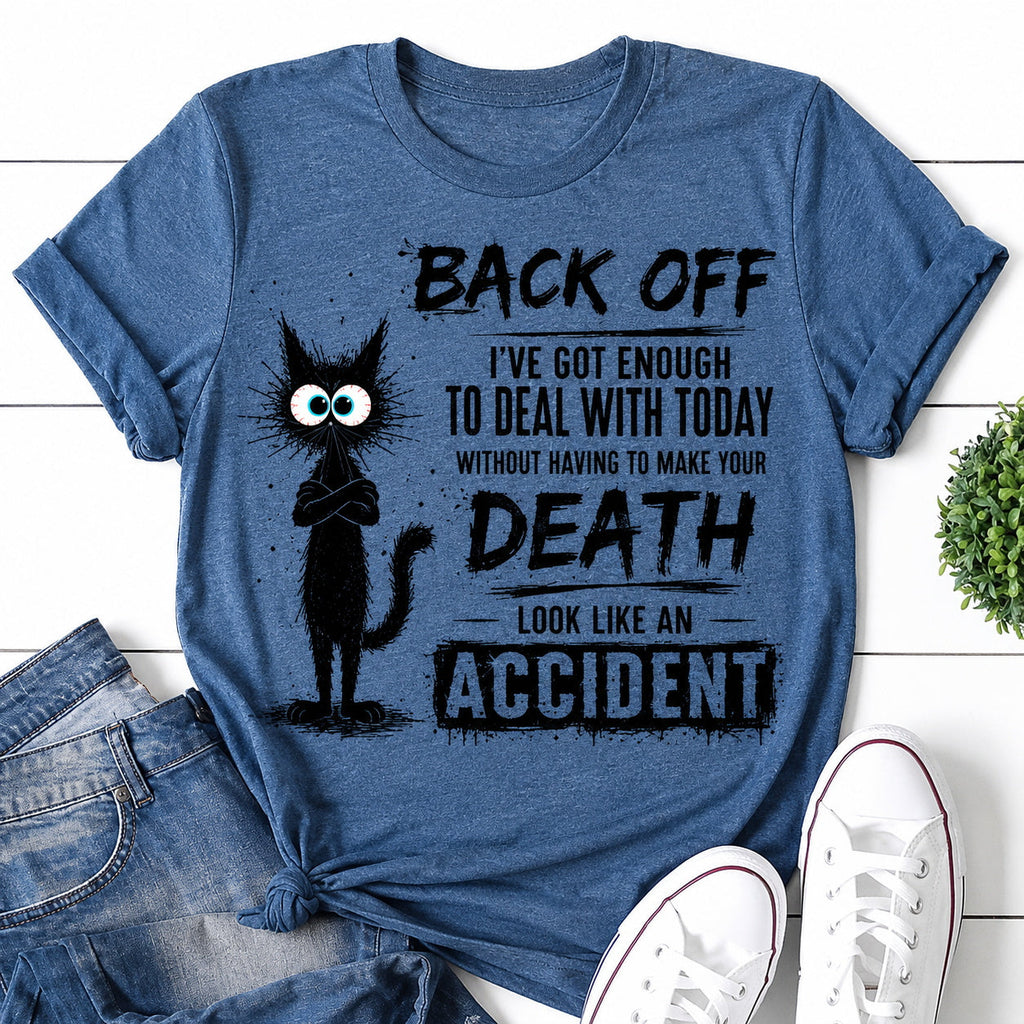 Back Off Cat Print Women Slogan - Adult & Kids T-Shirts, Sweatshirts & Hoodies apparel design preview 1