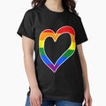 Rainbow Pride Heart Song Contest Inspired Design - Adult & Kids T-Shirts, Sweatshirts & Hoodies apparel design preview 1