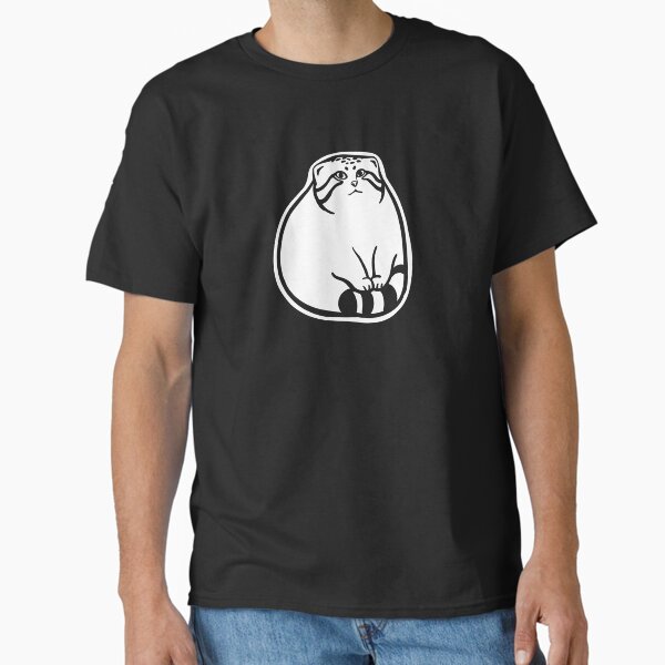 Pallas's cat paws on tail.Stylized art of a cute - Adult & Kids T-Shirts, Sweatshirts & Hoodies apparel design preview 1