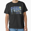 Pug Dog Starry Night Van Gogh lovers Graphics Poster - Adult & Kids T-Shirts, Sweatshirts & Hoodies apparel design preview 1
