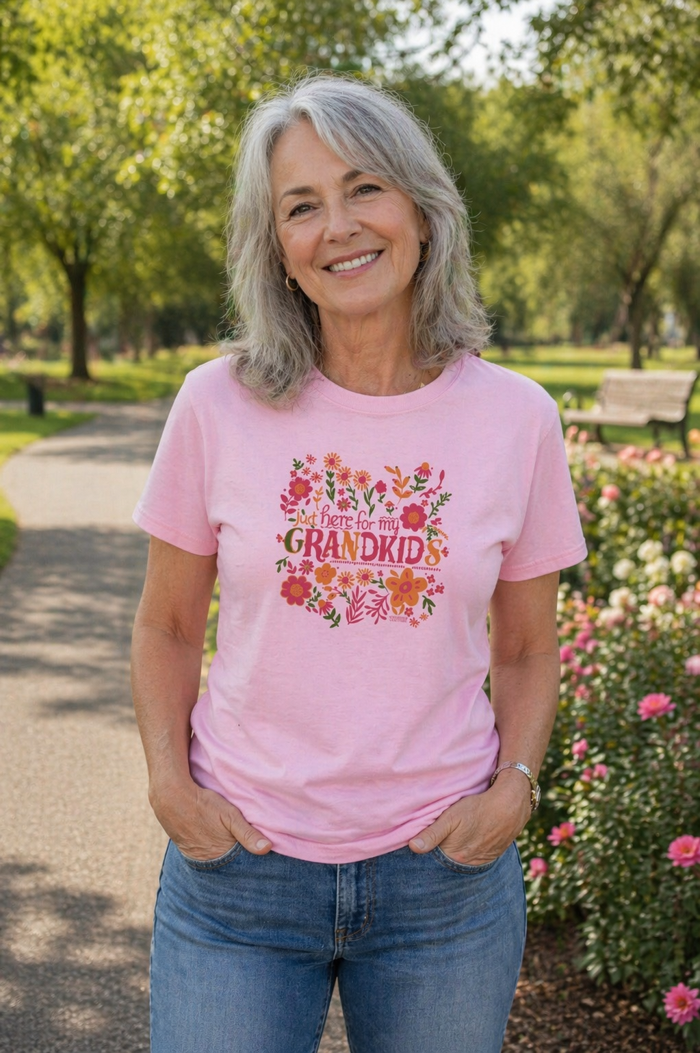 Southern Couture Soft Here For My Grandkids - Adult & Kids T-Shirts, Sweatshirts & Hoodies apparel design preview 1