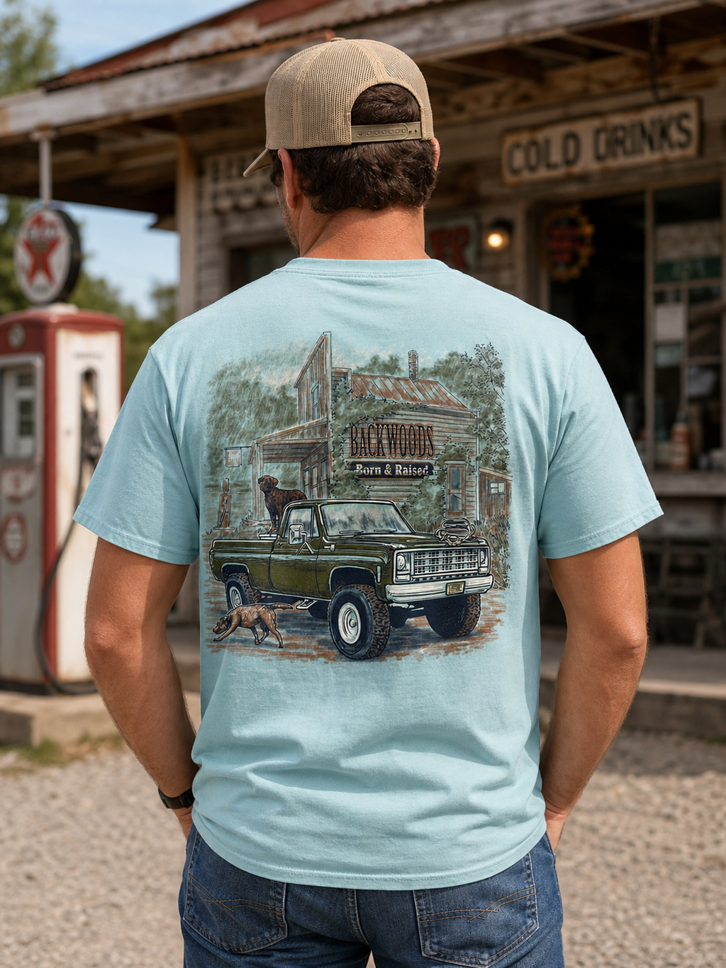 Backwoods Born Raised Store Comfort Colors - Adult & Kids T-Shirts, Sweatshirts & Hoodies apparel design preview 1