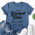 I Am The Youngest Sister Fashion Letter Print Women - Adult & Kids T-Shirts, Sweatshirts & Hoodies apparel design preview 1