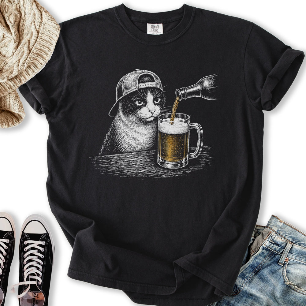 Beer Cat - Adult & Kids T-Shirts, Sweatshirts & Hoodies apparel design preview 2