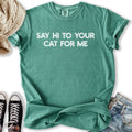 Say Hi To Your Cat - Adult & Kids T-Shirts, Sweatshirts & Hoodies apparel design preview 1